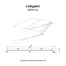 Сайдинг МЕТАЛЛ ПРОФИЛЬ Lбрус-XL-14х335 VALORI Изображение № 7 